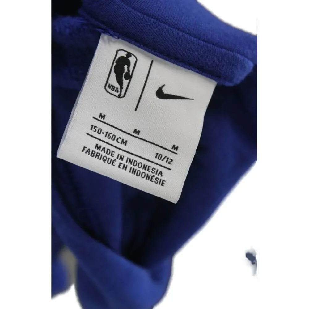 Nike Unisex Kids Cotton Blend Pullover Hoodie Blue Size M